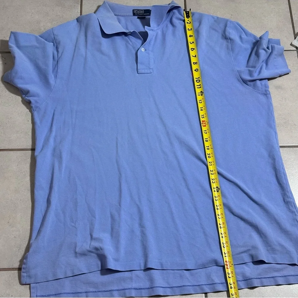 Polo by Ralph Lauren Men Preppy Casual Polo Shirt in Light Blue size 2XLT‎ Tall